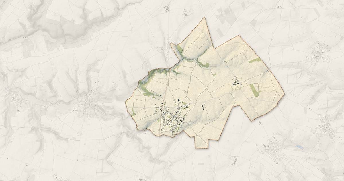 Portrait cartographique de Talmas : relief, eau, forêts, bâti et voies, calculés à partir des données de l'IGN