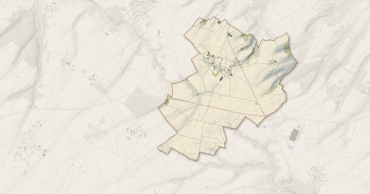 Portrait cartographique de Thieulloy-l'Abbaye : relief, eau, forêts, bâti et voies, calculés à partir des données de l'IGN