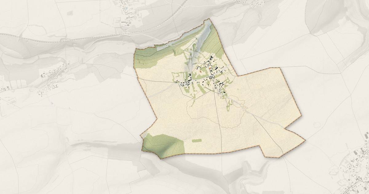 Portrait cartographique de Thieulloy-la-Ville : relief, eau, forêts, bâti et voies, calculés à partir des données de l'IGN
