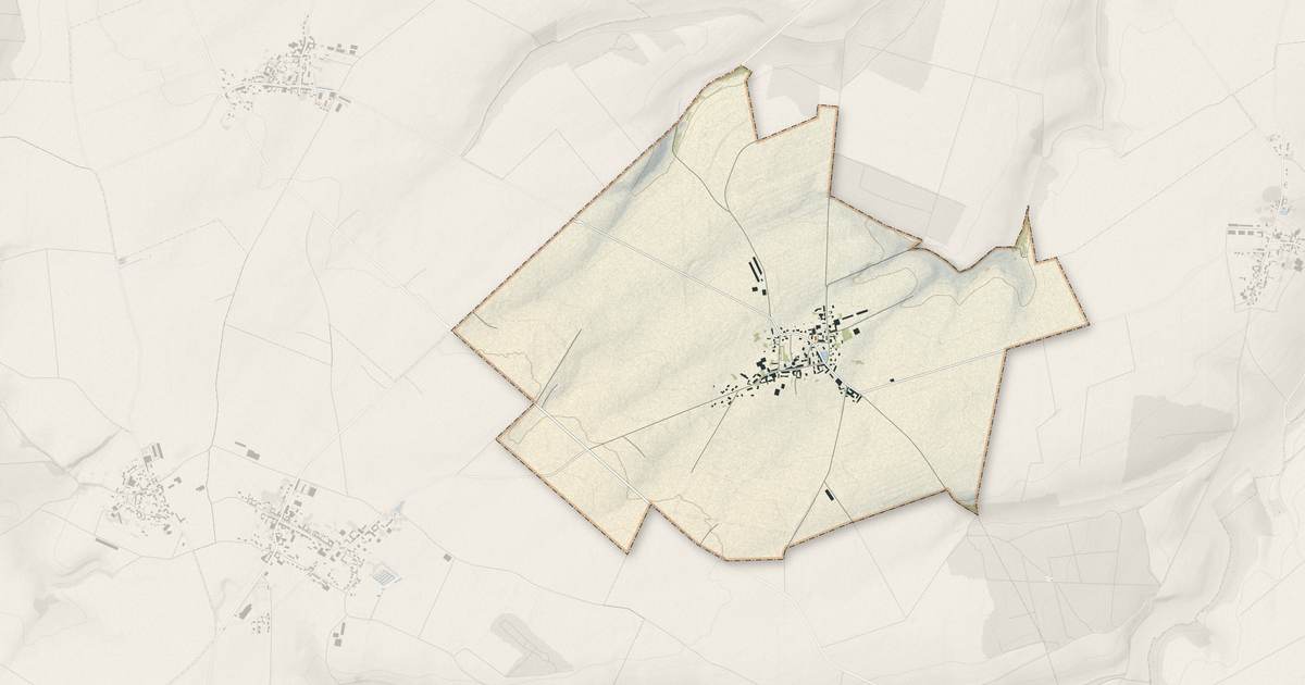 Portrait cartographique de Thory : relief, eau, forêts, bâti et voies, calculés à partir des données de l'IGN