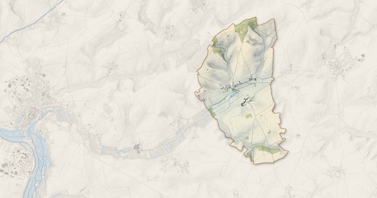 Portrait cartographique de Tincourt-Boucly : relief, eau, forêts, bâti et voies, calculés à partir des données de l'IGN