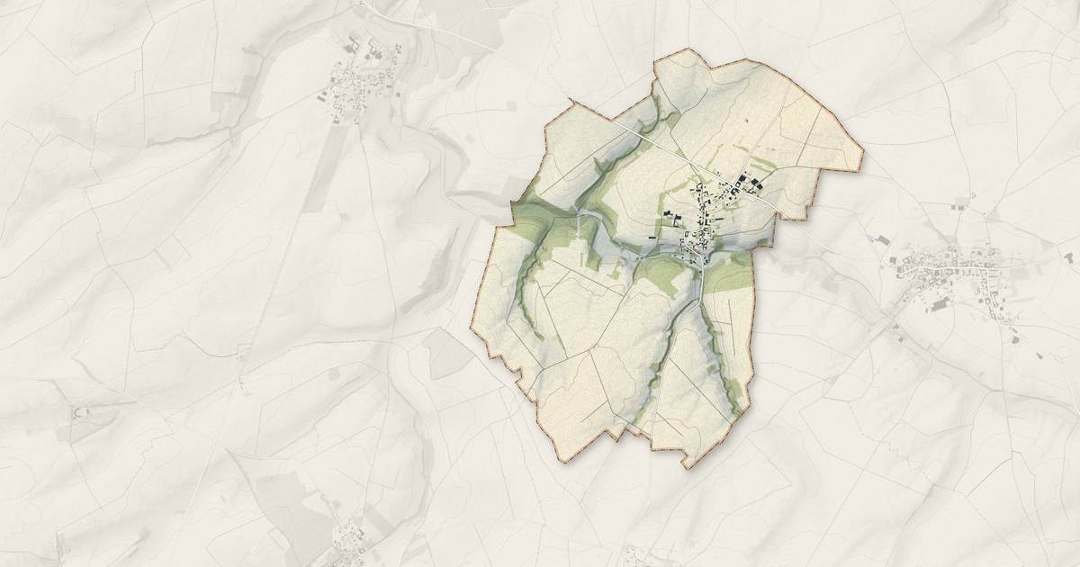 Portrait cartographique de Vauchelles-lès-Authie : relief, eau, forêts, bâti et voies, calculés à partir des données de l'IGN