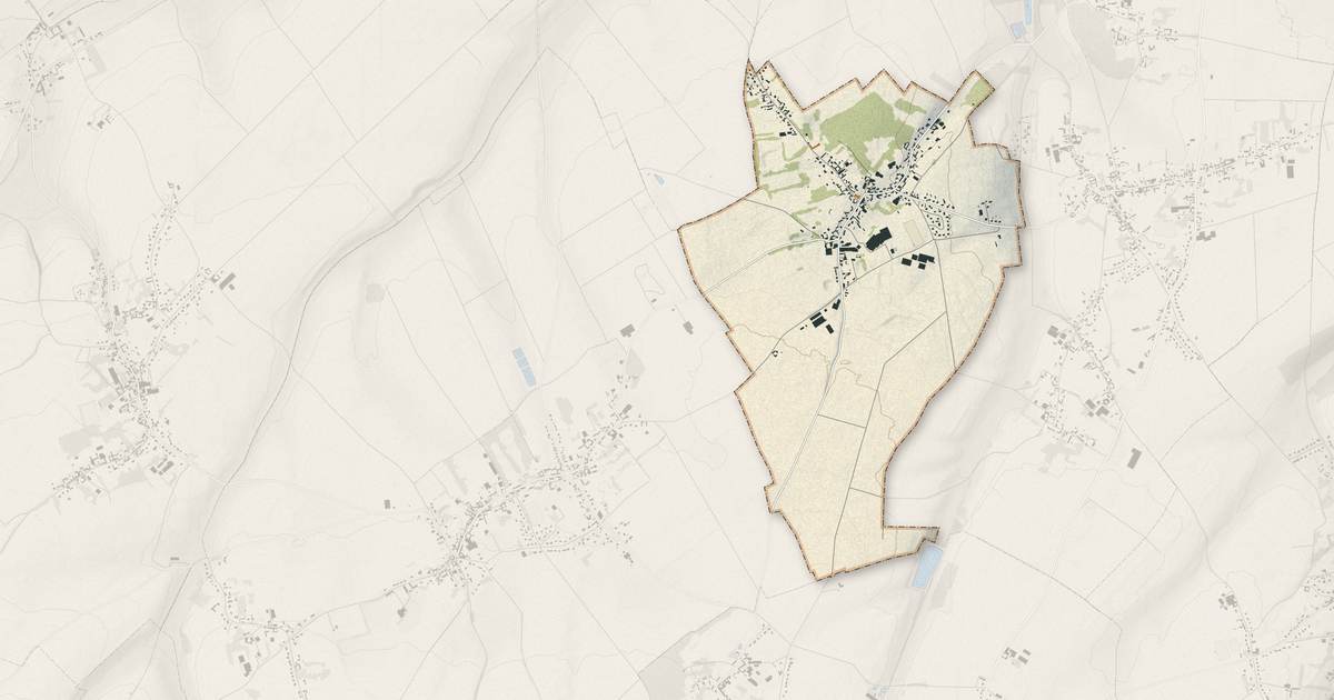 Portrait cartographique de Vaudricourt : relief, eau, forêts, bâti et voies, calculés à partir des données de l'IGN