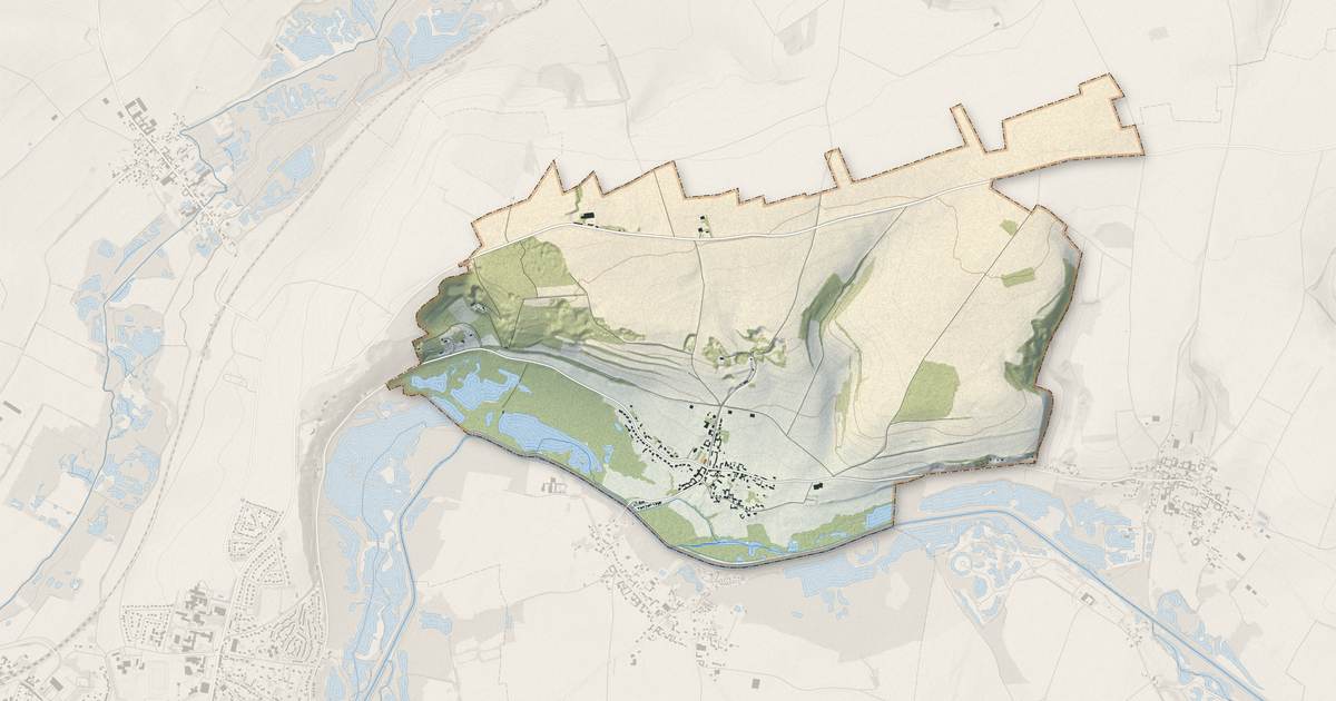 Portrait cartographique de Vaux-sur-Somme : relief, eau, forêts, bâti et voies, calculés à partir des données de l'IGN