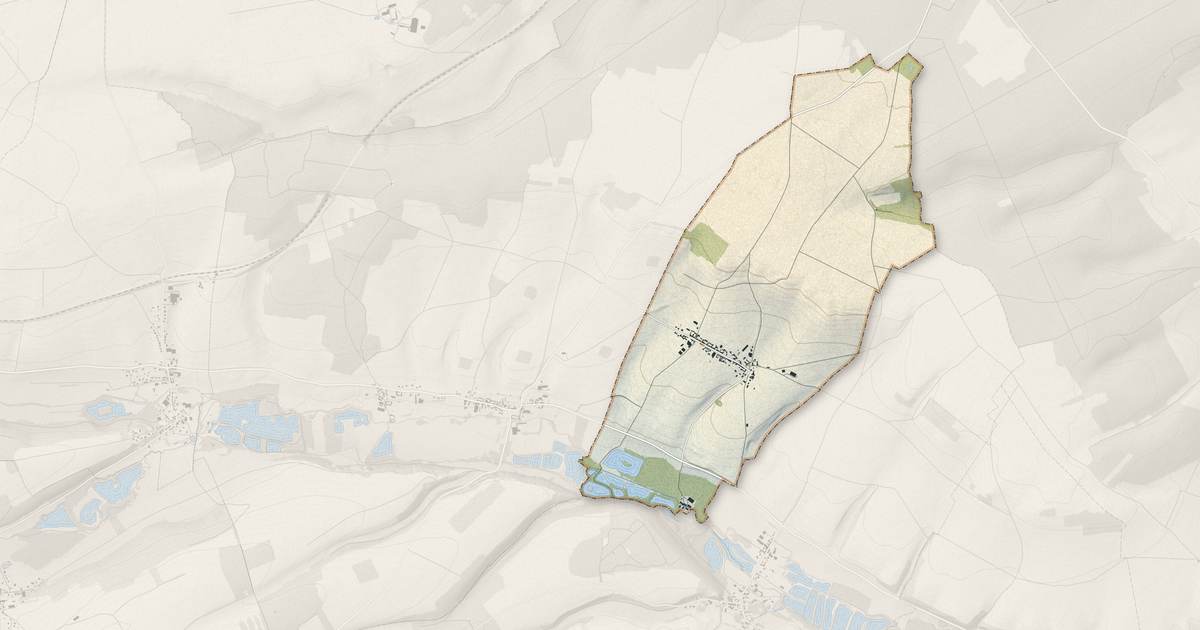 Portrait cartographique de Velennes : relief, eau, forêts, bâti et voies, calculés à partir des données de l'IGN