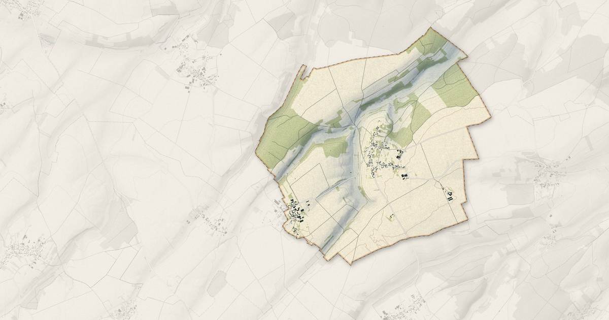 Portrait cartographique de Vergies : relief, eau, forêts, bâti et voies, calculés à partir des données de l'IGN