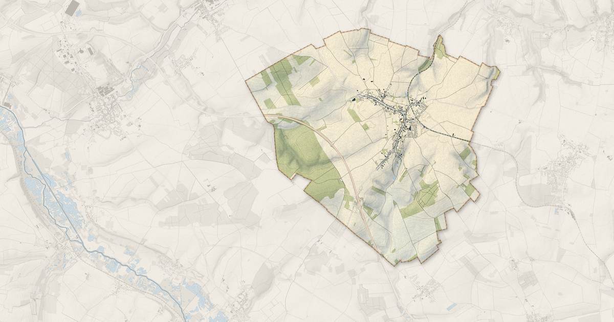 Portrait cartographique de Vignacourt : relief, eau, forêts, bâti et voies, calculés à partir des données de l'IGN