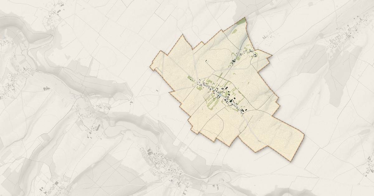 Portrait cartographique de Villers-Campsart : relief, eau, forêts, bâti et voies, calculés à partir des données de l'IGN
