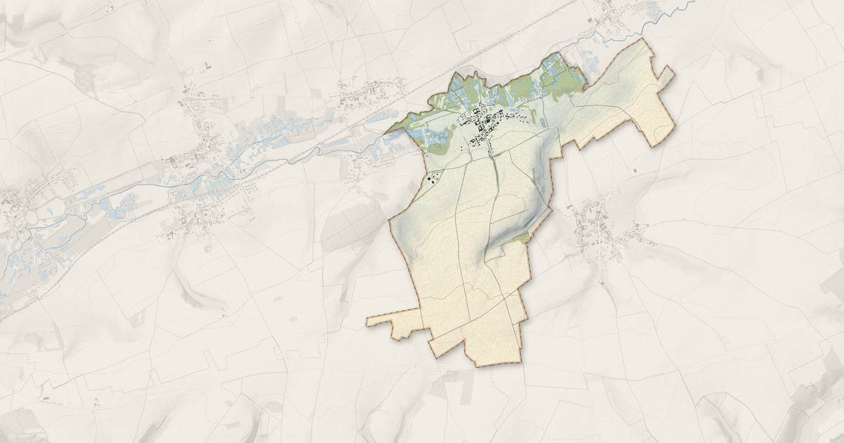 Portrait cartographique de Ville-sur-Ancre : relief, eau, forêts, bâti et voies, calculés à partir des données de l'IGN