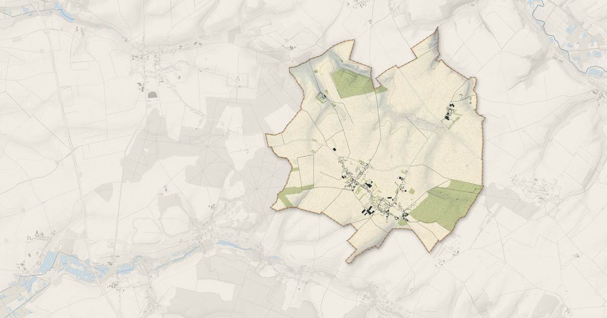 Portrait cartographique de Vironchaux : relief, eau, forêts, bâti et voies, calculés à partir des données de l'IGN