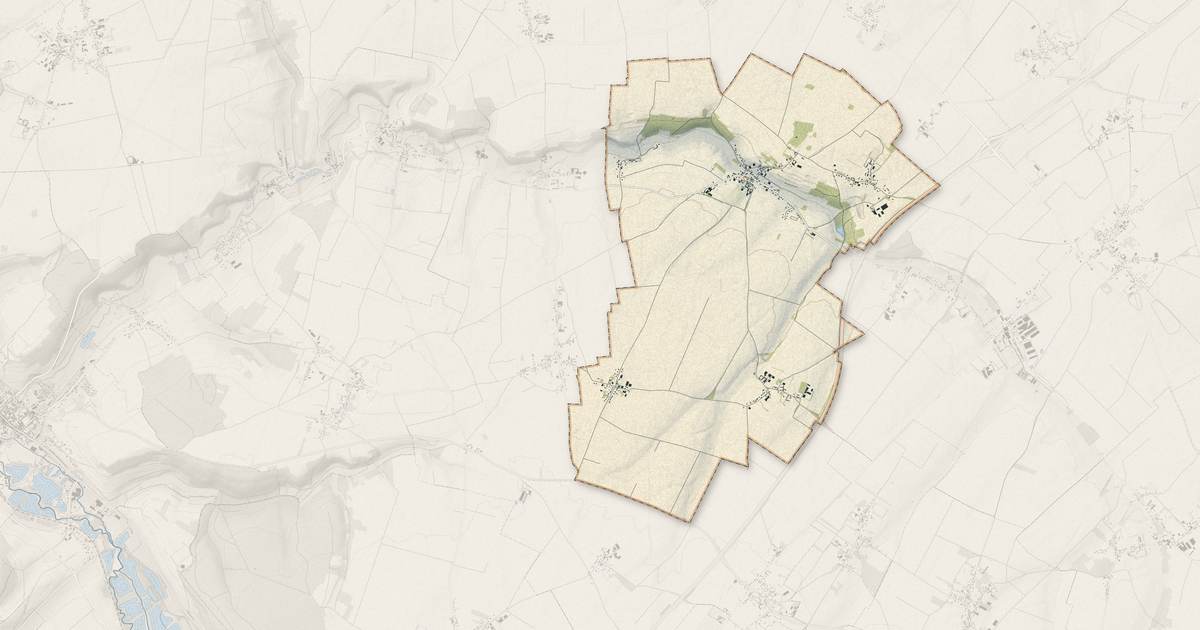 Portrait cartographique de Vismes : relief, eau, forêts, bâti et voies, calculés à partir des données de l'IGN