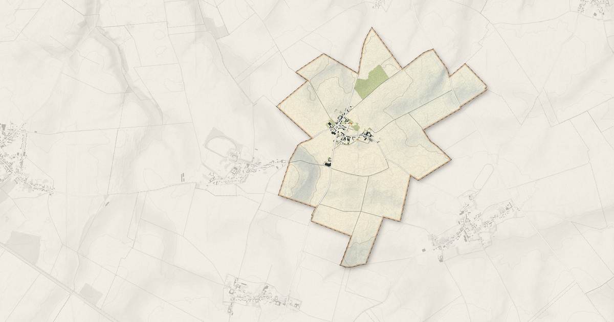 Portrait cartographique de Warvillers : relief, eau, forêts, bâti et voies, calculés à partir des données de l'IGN