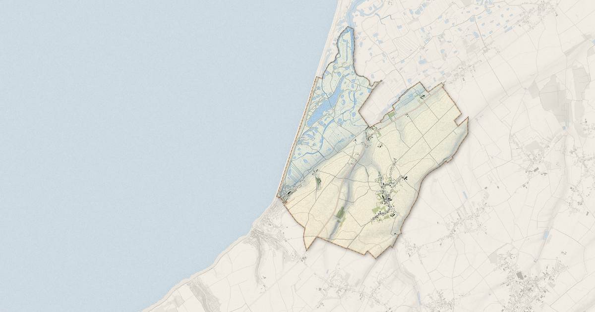 Portrait cartographique de Woignarue : relief, eau, forêts, bâti et voies, calculés à partir des données de l'IGN
