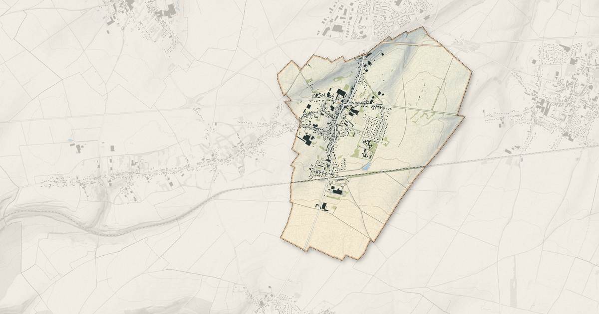 Portrait cartographique de Woincourt : relief, eau, forêts, bâti et voies, calculés à partir des données de l'IGN