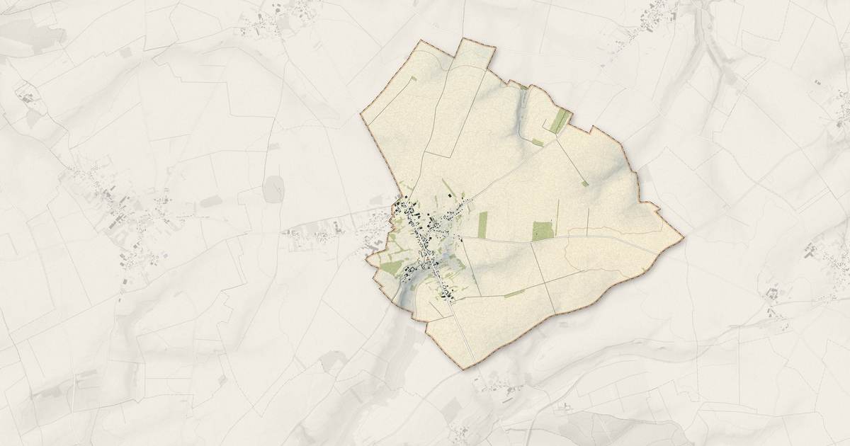 Portrait cartographique de Yvrench : relief, eau, forêts, bâti et voies, calculés à partir des données de l'IGN
