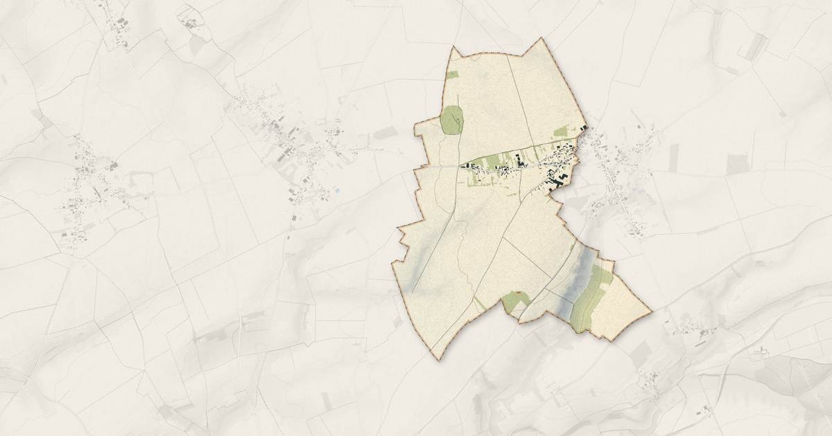 Portrait cartographique de Yvrencheux : relief, eau, forêts, bâti et voies, calculés à partir des données de l'IGN