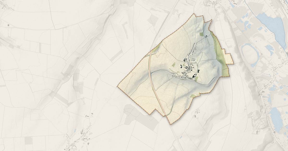 Portrait cartographique de Yonval : relief, eau, forêts, bâti et voies, calculés à partir des données de l'IGN