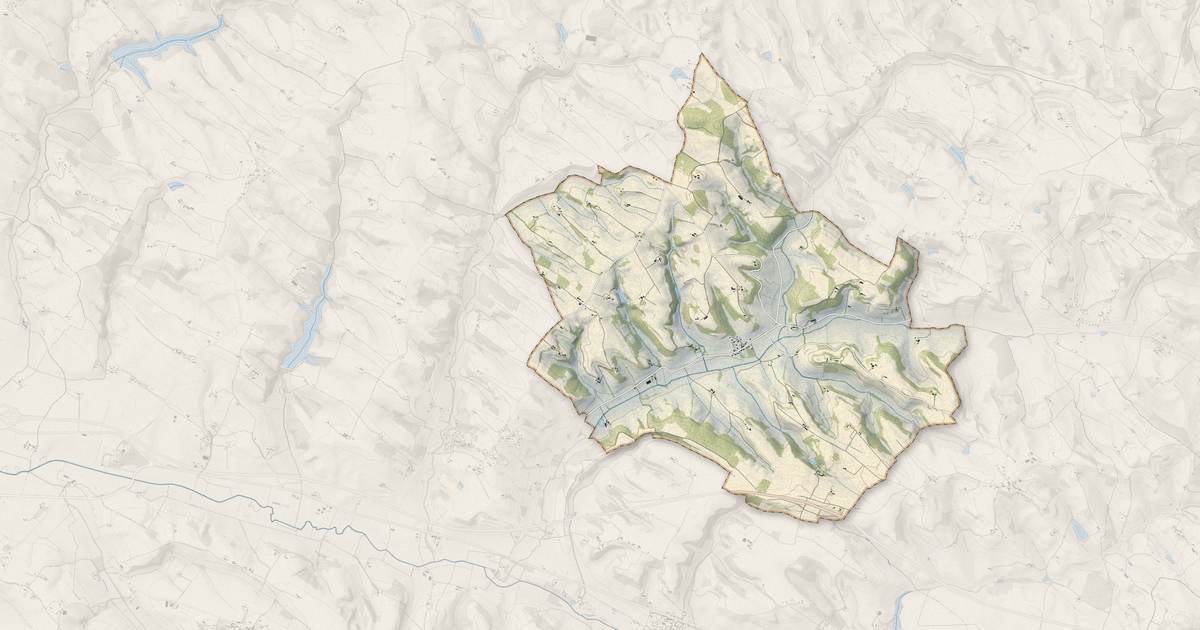 Portrait cartographique de Algans : relief, eau, forêts, bâti et voies, calculés à partir des données de l'IGN