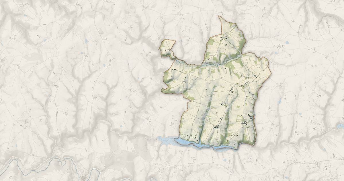 Portrait cartographique de Almayrac : relief, eau, forêts, bâti et voies, calculés à partir des données de l'IGN