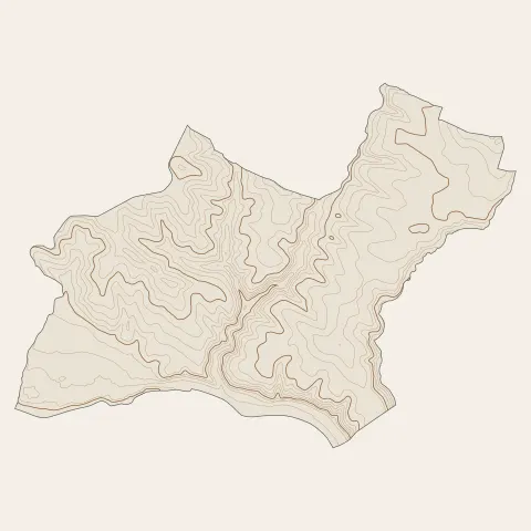 Arthès : courbes de niveau