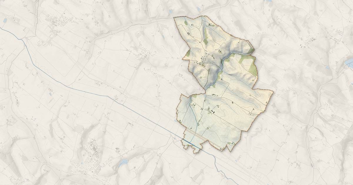 Portrait cartographique de Bannières : relief, eau, forêts, bâti et voies, calculés à partir des données de l'IGN