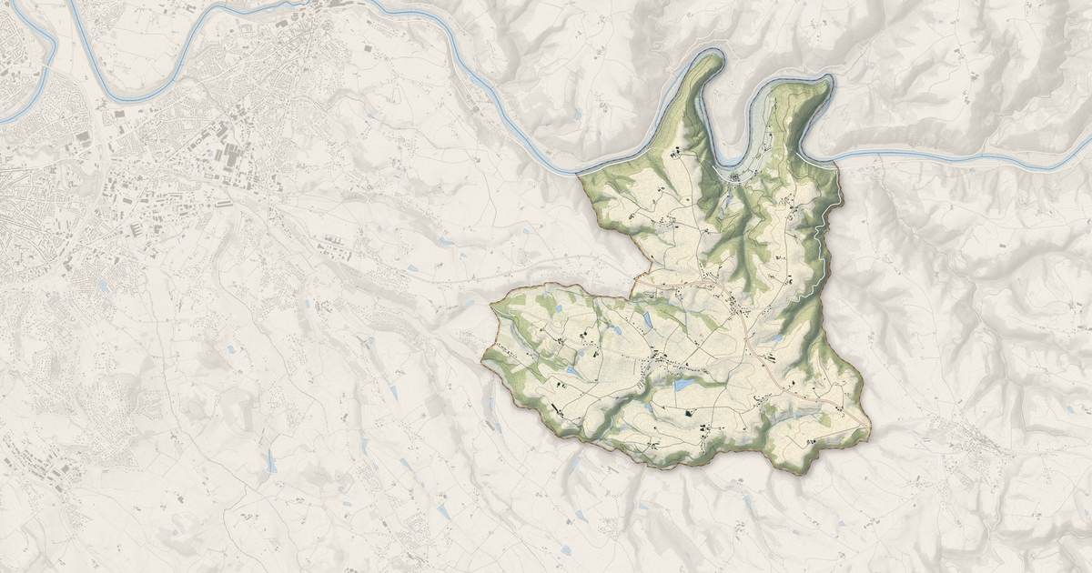 Portrait cartographique de Bellegarde-Marsal : relief, eau, forêts, bâti et voies, calculés à partir des données de l'IGN