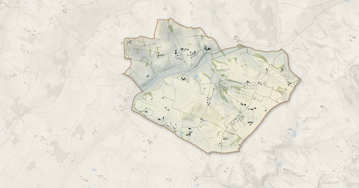 Portrait cartographique de Bernac : relief, eau, forêts, bâti et voies, calculés à partir des données de l'IGN