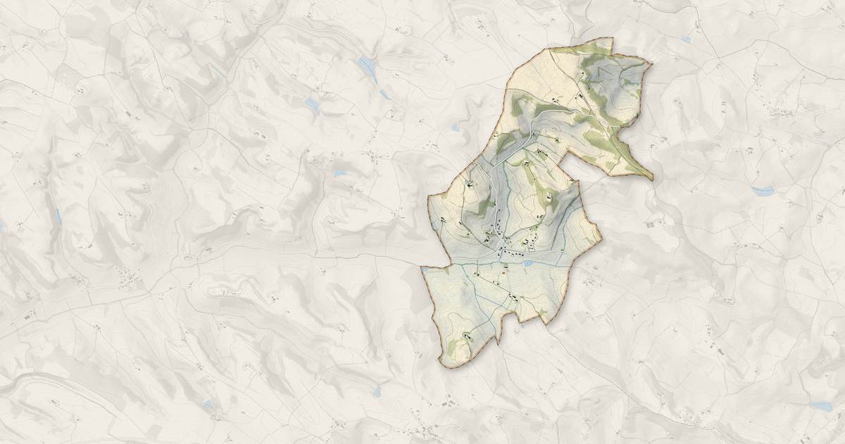 Portrait cartographique de Bertre : relief, eau, forêts, bâti et voies, calculés à partir des données de l'IGN