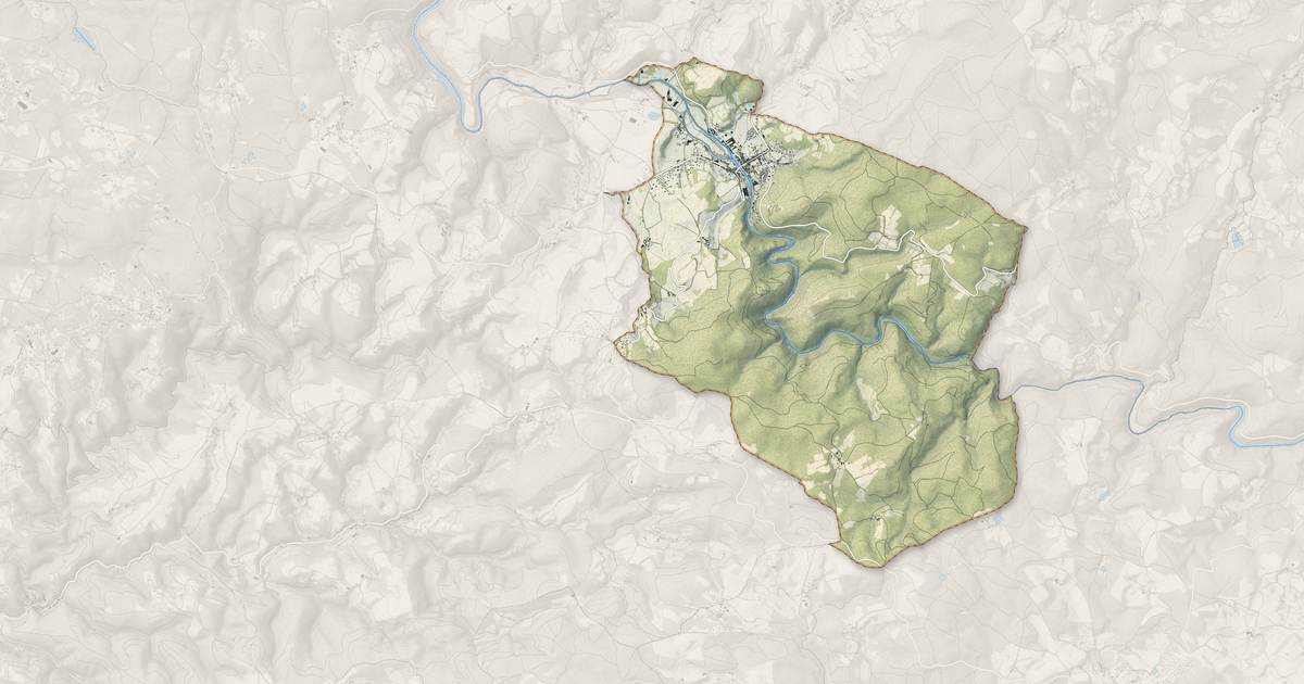 Portrait cartographique de Brassac : relief, eau, forêts, bâti et voies, calculés à partir des données de l'IGN