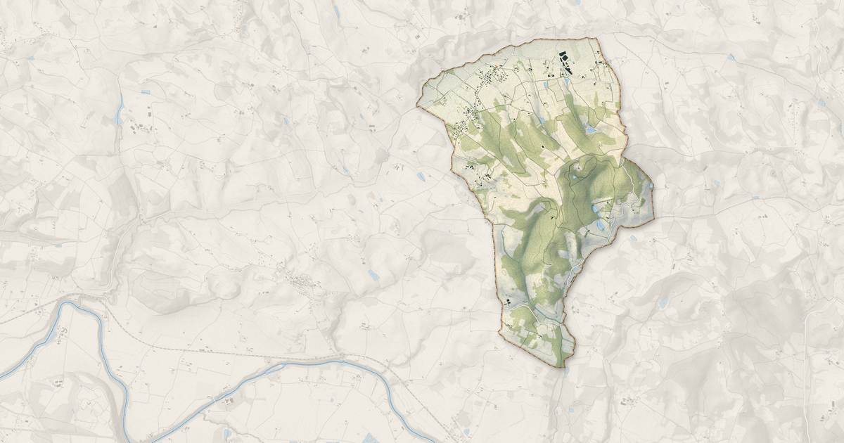 Portrait cartographique de Cabanès : relief, eau, forêts, bâti et voies, calculés à partir des données de l'IGN