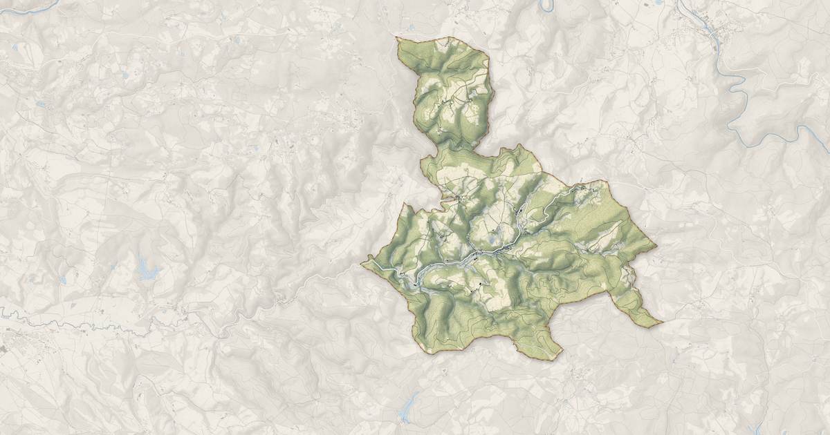 Portrait cartographique de Cambounès : relief, eau, forêts, bâti et voies, calculés à partir des données de l'IGN