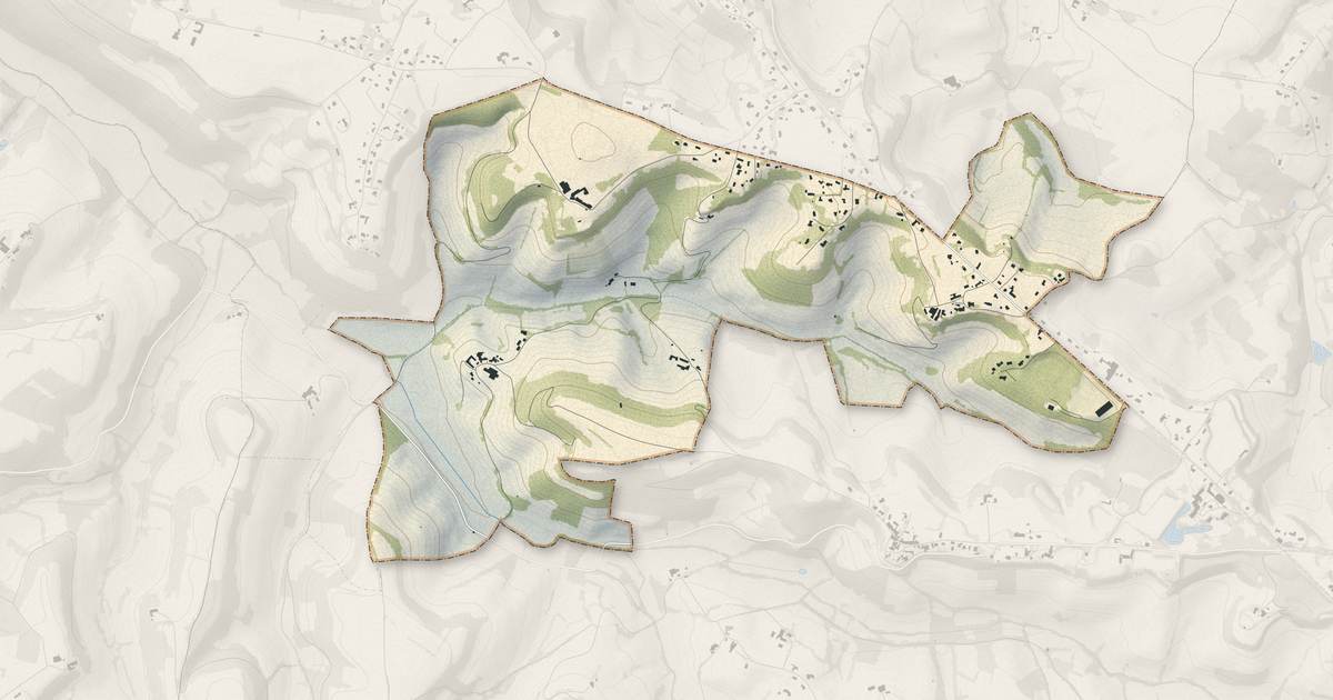 Portrait cartographique de Combefa : relief, eau, forêts, bâti et voies, calculés à partir des données de l'IGN
