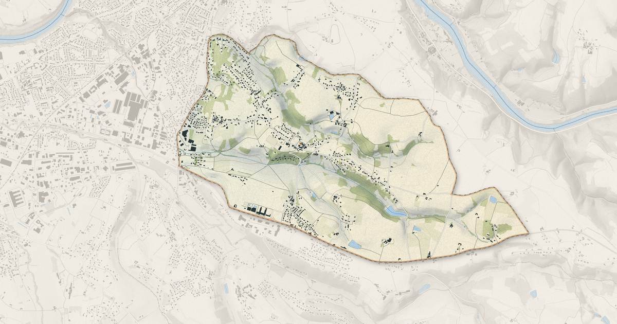 Portrait cartographique de Cunac : relief, eau, forêts, bâti et voies, calculés à partir des données de l'IGN