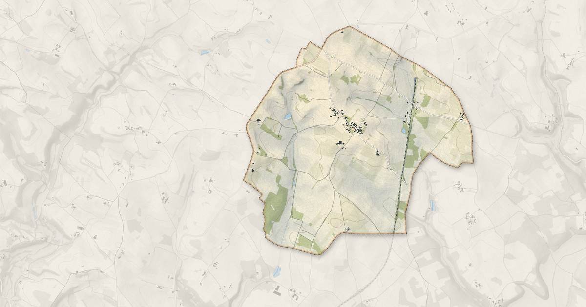 Portrait cartographique de Donnazac : relief, eau, forêts, bâti et voies, calculés à partir des données de l'IGN