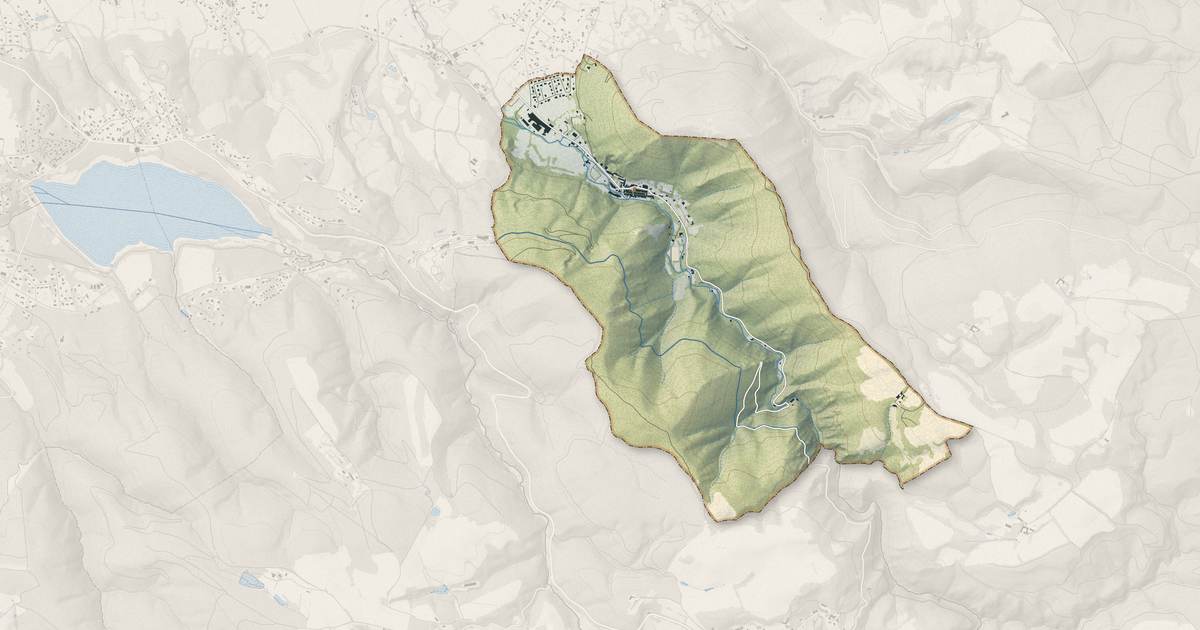 Portrait cartographique de Durfort : relief, eau, forêts, bâti et voies, calculés à partir des données de l'IGN