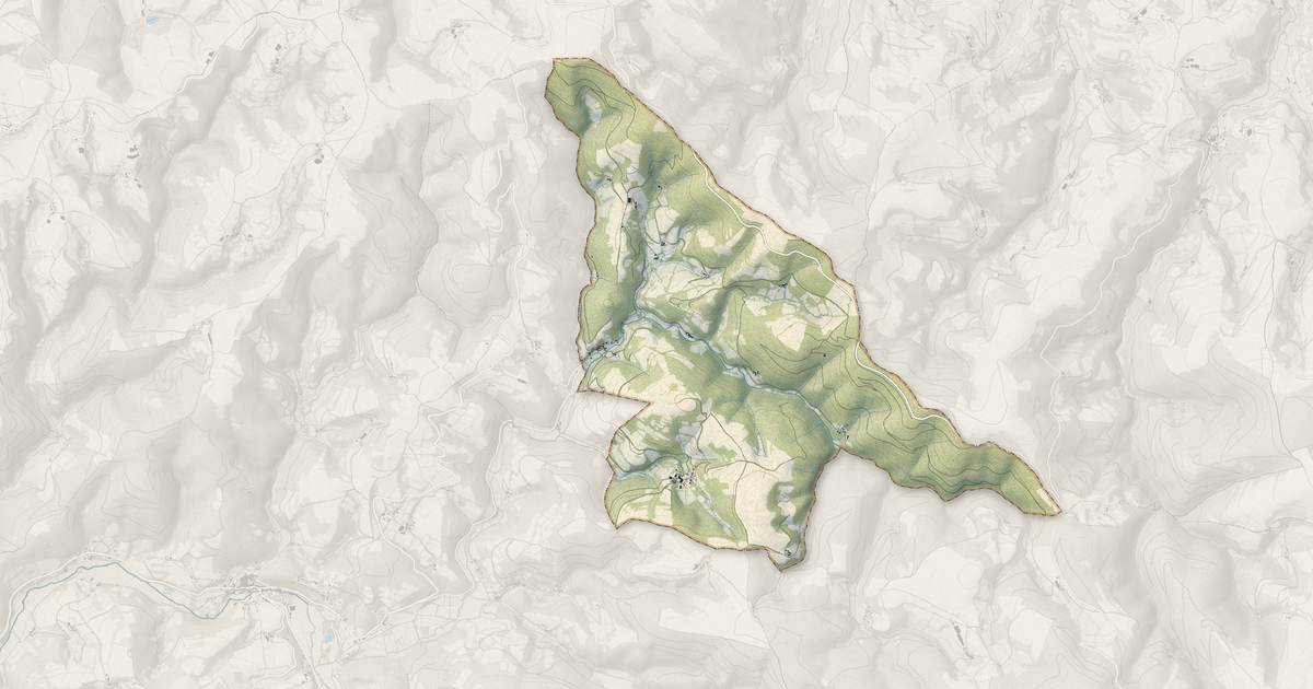 Portrait cartographique de Lacapelle-Escroux : relief, eau, forêts, bâti et voies, calculés à partir des données de l'IGN