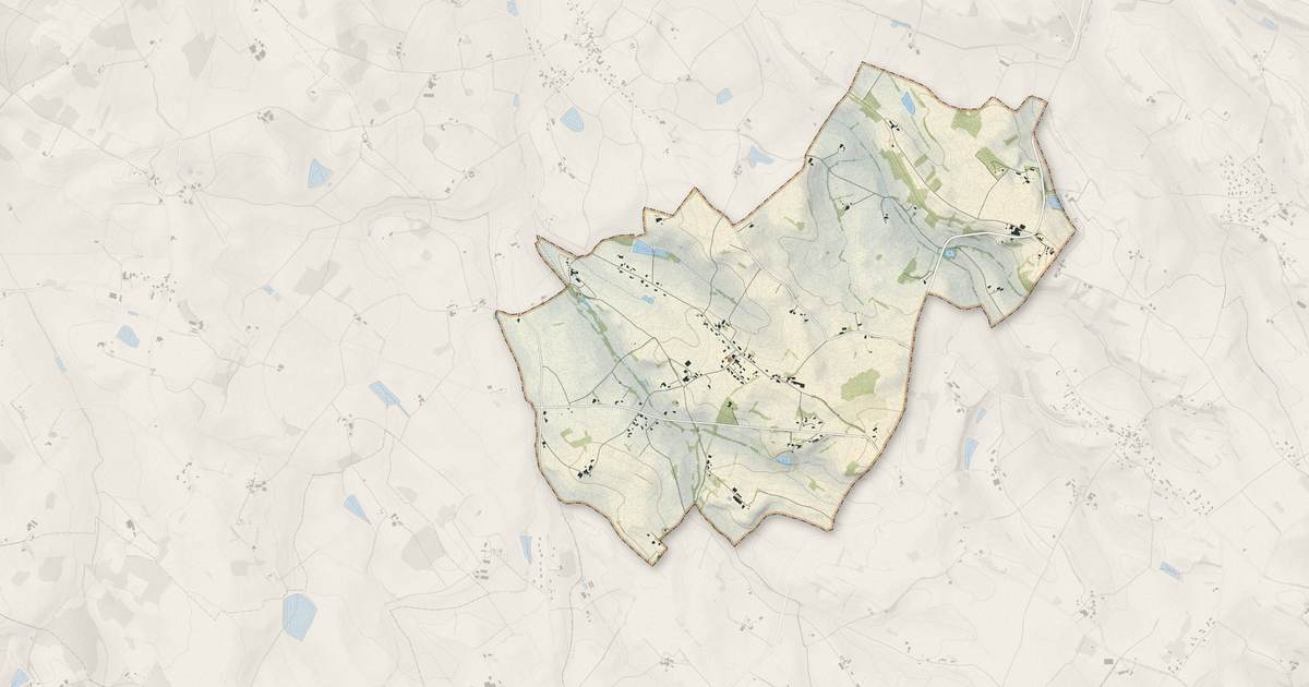 Portrait cartographique de Fénols : relief, eau, forêts, bâti et voies, calculés à partir des données de l'IGN