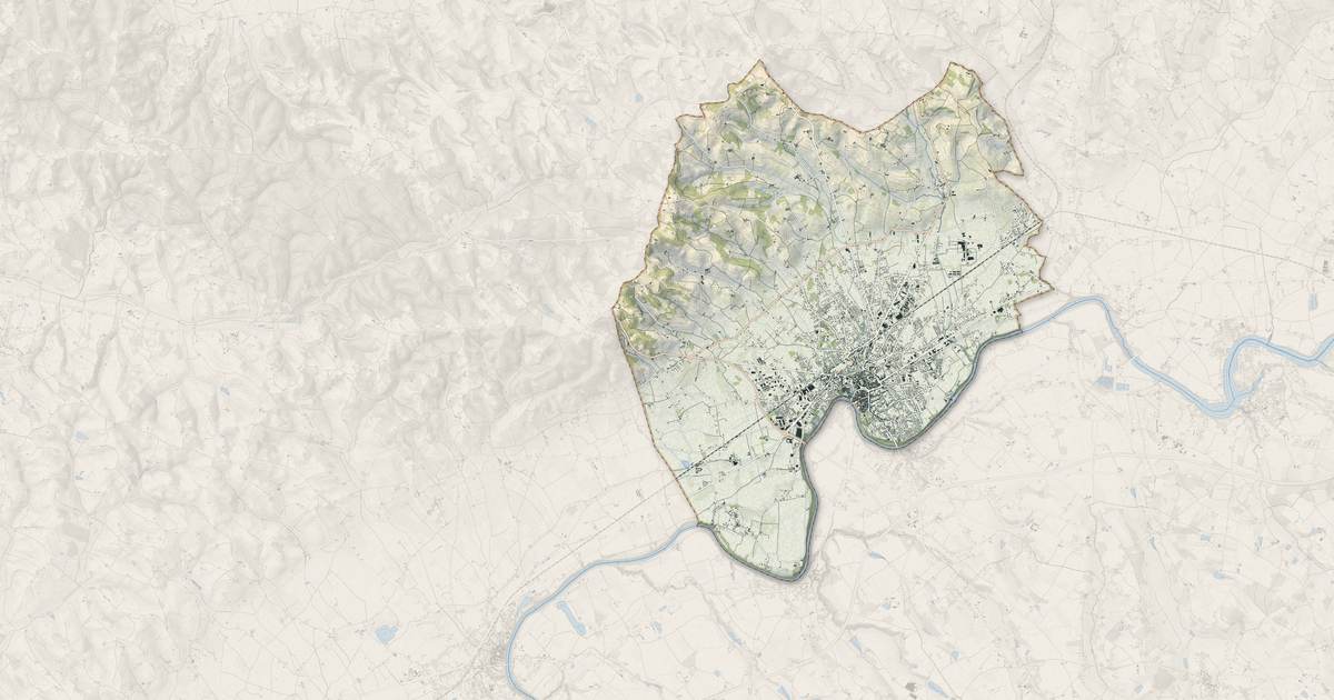 Portrait cartographique de Gaillac : relief, eau, forêts, bâti et voies, calculés à partir des données de l'IGN