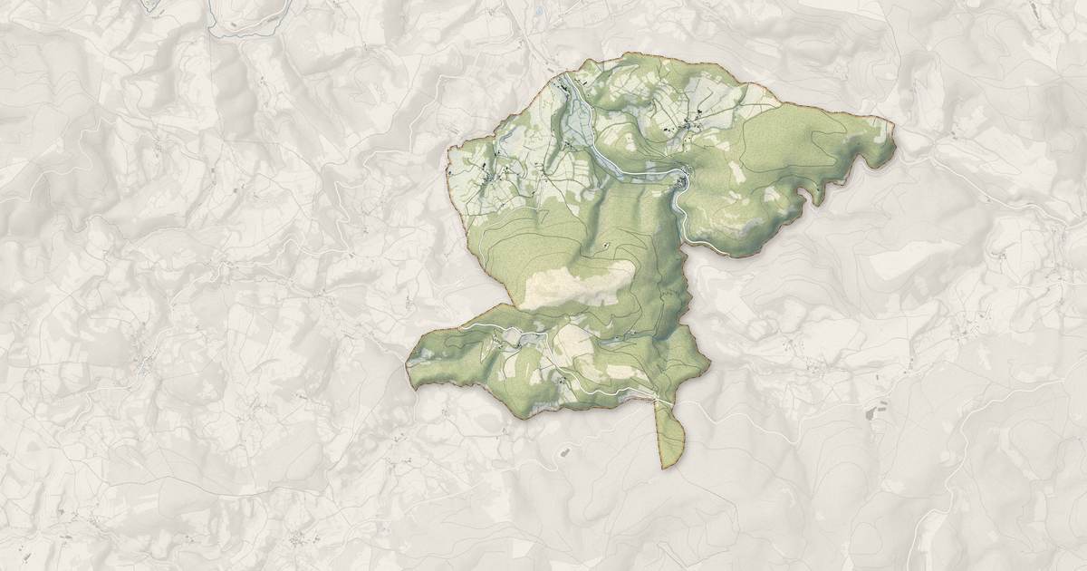 Portrait cartographique de Gijounet : relief, eau, forêts, bâti et voies, calculés à partir des données de l'IGN