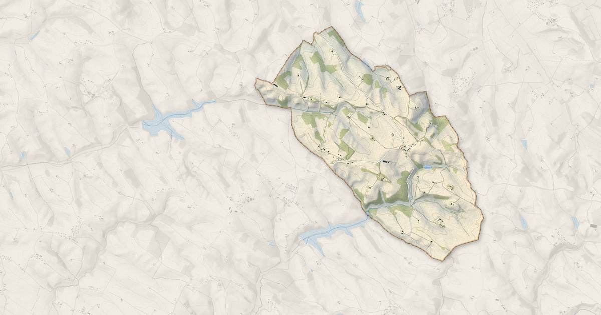 Portrait cartographique de Lacougotte-Cadoul : relief, eau, forêts, bâti et voies, calculés à partir des données de l'IGN