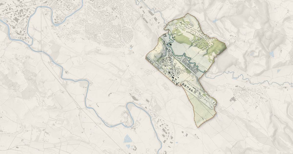 Portrait cartographique de Lagarrigue : relief, eau, forêts, bâti et voies, calculés à partir des données de l'IGN