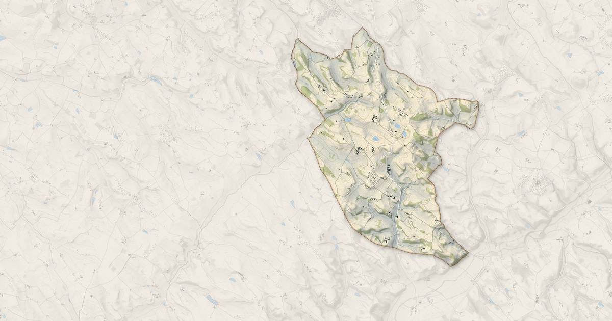 Portrait cartographique de Lamillarié : relief, eau, forêts, bâti et voies, calculés à partir des données de l'IGN