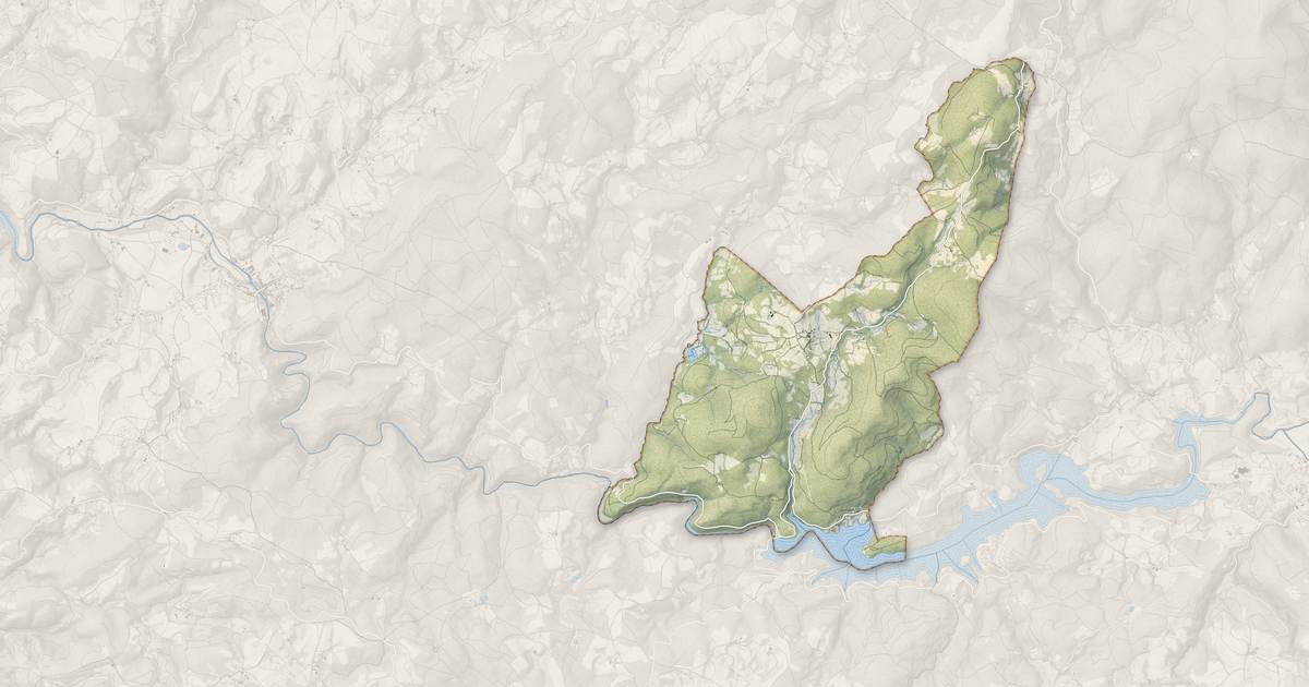 Portrait cartographique de Lamontélarié : relief, eau, forêts, bâti et voies, calculés à partir des données de l'IGN