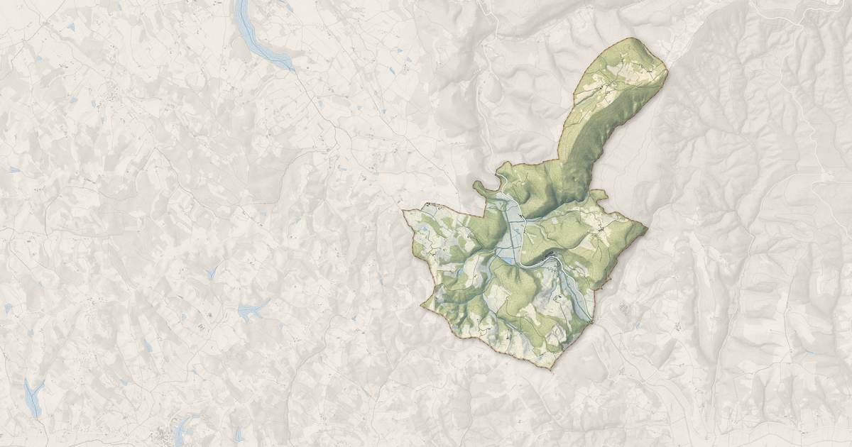 Portrait cartographique de Larroque : relief, eau, forêts, bâti et voies, calculés à partir des données de l'IGN