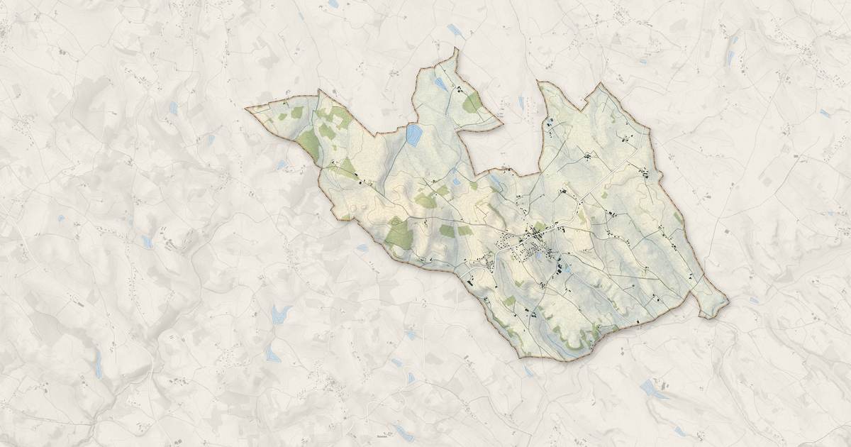 Portrait cartographique de Lasgraisses : relief, eau, forêts, bâti et voies, calculés à partir des données de l'IGN