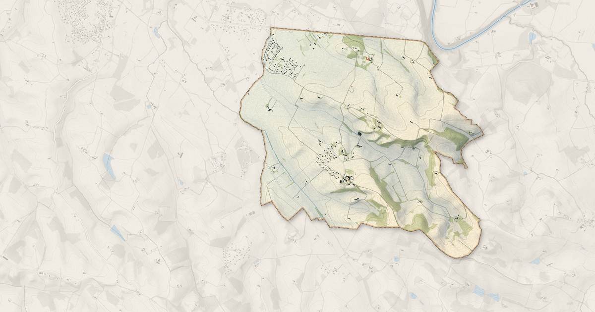 Portrait cartographique de Massac-Séran : relief, eau, forêts, bâti et voies, calculés à partir des données de l'IGN