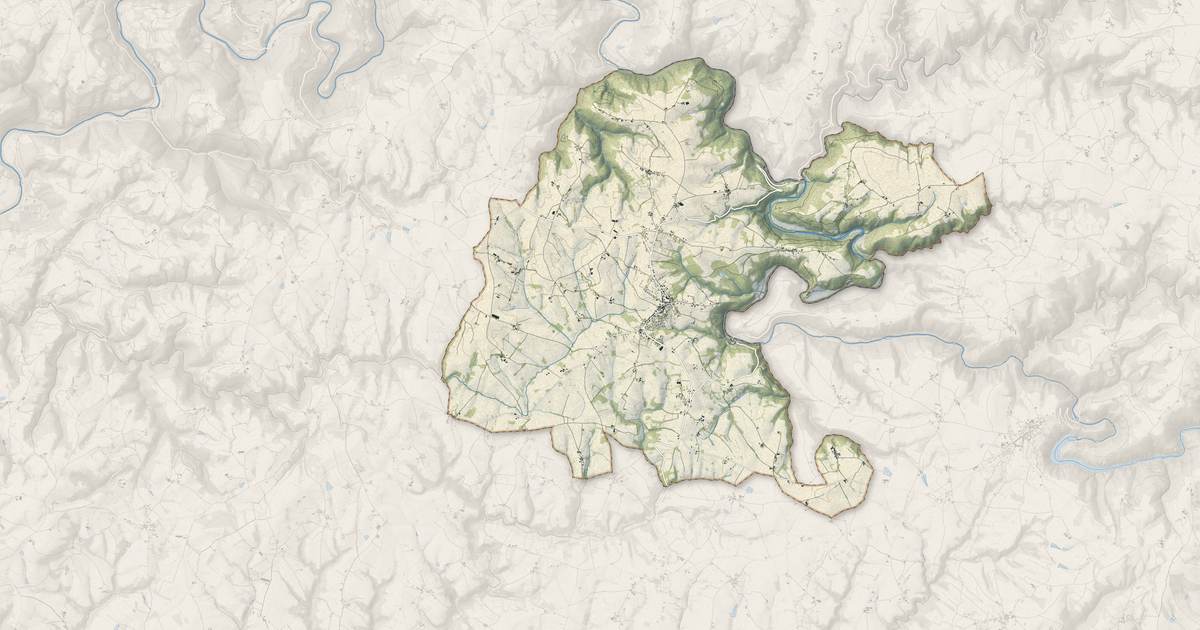 Portrait cartographique de Mirandol-Bourgnounac : relief, eau, forêts, bâti et voies, calculés à partir des données de l'IGN
