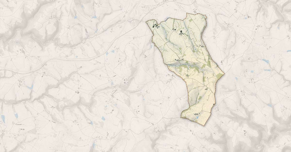 Portrait cartographique de Montauriol : relief, eau, forêts, bâti et voies, calculés à partir des données de l'IGN