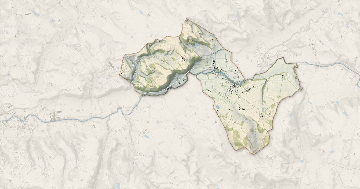 Portrait cartographique de Montdragon : relief, eau, forêts, bâti et voies, calculés à partir des données de l'IGN