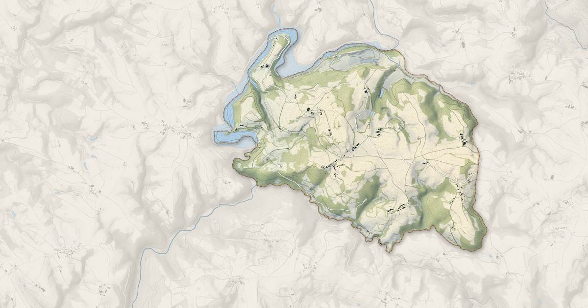 Portrait cartographique de Mont-Roc : relief, eau, forêts, bâti et voies, calculés à partir des données de l'IGN